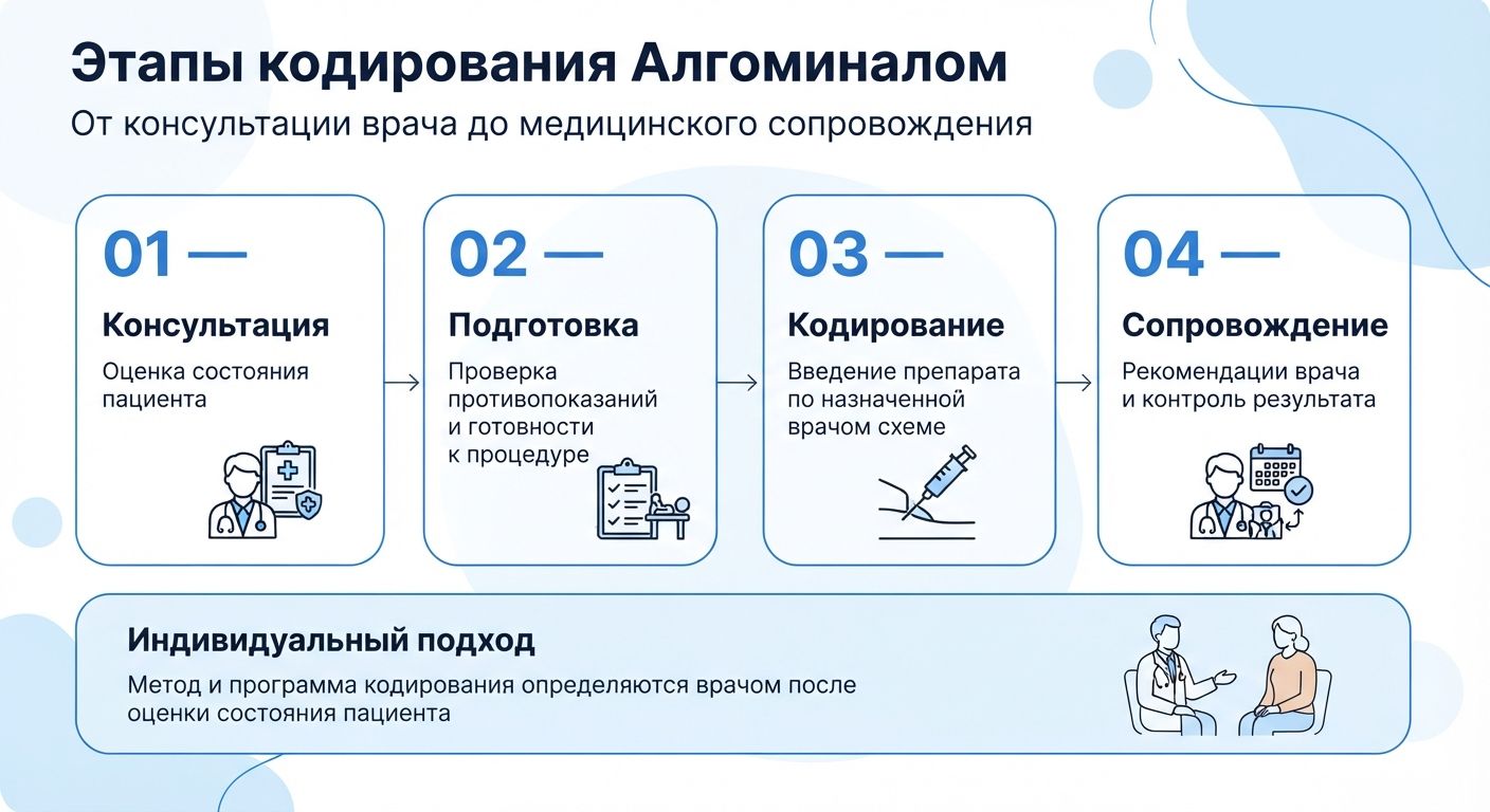 Кодирование препаратом «Алгоминал» в Ялте инфографика